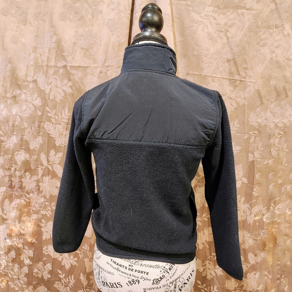 Children's Place Est. 1989, Black Fleece Zip Up Jacket, Size 7/8, Used - Picture 2 of 3